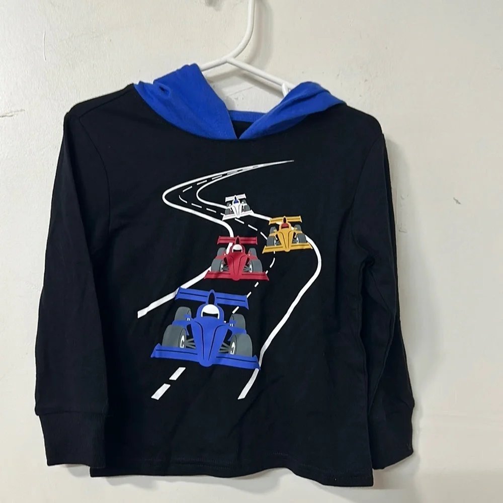 Kids Racing Hoodie with Cars